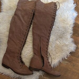 Women's Over-the-Knee Lace-Up Boots